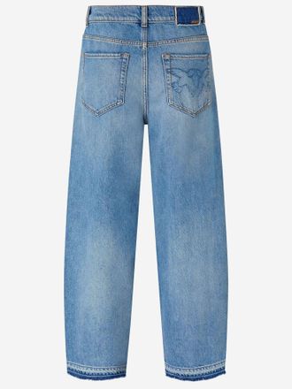 Pinko Balloon Fit Cotton Denim Jeans - Blue