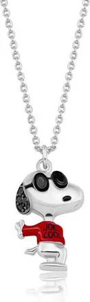 Crislu x Peanuts Joe Cool Pendant Necklace in Pure Platinum/clear Stone at Nordstrom, Size 16