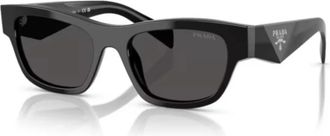 Prada Stijlvolle Zwarte Zonnebril - unisex - Zonnebrillen - Zwart - 52 MM - Accessoires