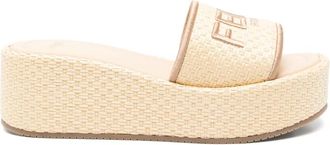 Fendi Logo-embroidered Sandals