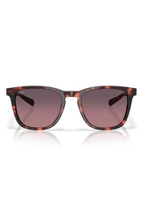 Costa Sullivan 53mm Gradient Polarized Square Sunglasses in Sunset Tortoise /Rose 580G at Nordstrom