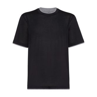Brunello Cucinelli Layered-effect Silk-cotton T-shirt