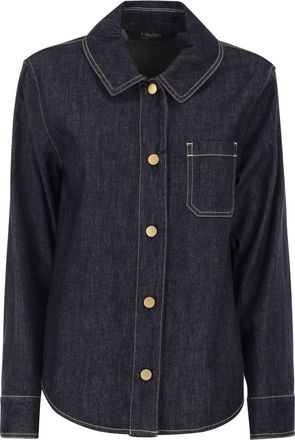 Max Mara Smmenfasi katoenen denim overhemd