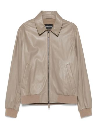 Men's Emporio Armani Leather Jackets - up to −60% | Stylight