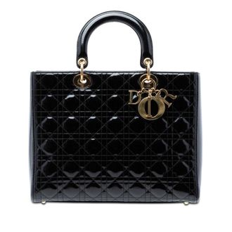 Dior Pre-owned Dior Large Patent Cannage Lady Dior Ladies PZKTJSX90QAYIZPZ
