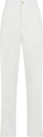 Canali Rechte broek - Heren - Straight fit broeken - Wit - L - Katoen - Broeken