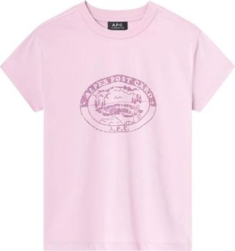 A.P.C. T-shirt - Dames - T-shirts - Roze - M - Nylon - Tops