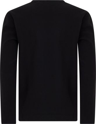 HUGO BOSS Mens Long Sleeve Cotton Shirt Black T-Shirts And Polos