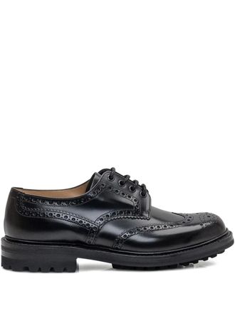 Churchs leather wingtip lace-up shoes - men - Leather/Leather/Rubber - 8.5 - Black