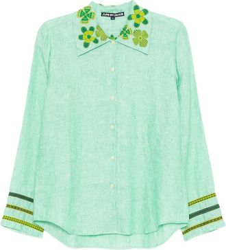 Jupe by Jackie Camicia con ricamo floreale - Verde
