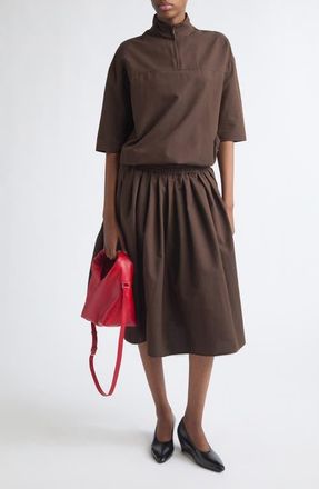 Maison Margiela Wool Blend Shirtdress in Brown at Nordstrom, Size 38