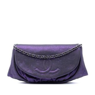 Chanel Pre-owned Vintage Crossbody Bag - Dames - Pre-owned - Paars - Maat: ONE Size Leer