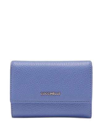 Coccinelle metallic-logo wallet - Blu
