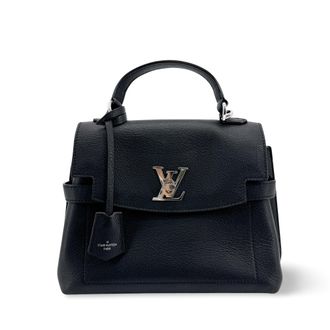 Louis Vuitton Lockme Ever Leather Black Calfskin Handbag (Pre-Owned)