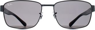 Ray-Ban Rectangle Unisex Gunmetal Havana Dark Grey RB3750 - One Size