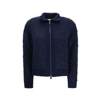 Jacob Cohen Blue Alpaca Vicugna Pacos Womens Cardigan