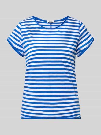 s.Oliver Red Label Regular Fit T-Shirt aus Baumwoll-Flammgarn in Royal, Gr&ouml;&szlig;e 34