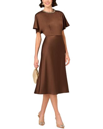 Aidan Mattox Solid Midi Dress