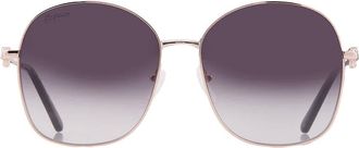 Ferragamo Grey Gradient Butterfly Ladies Sunglasses SF297S 771 59