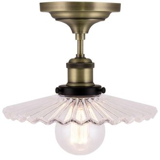 Globen Lighting Deckenlampe Cobbler &oslash; 25 cm - Klar/ Antik Gold