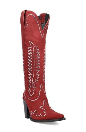 Dingo Double Take Over the Knee Western Boot in Red at Nordstrom, Size 7.5