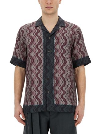 Dries Van Noten Vibrant Printed Casual Shirt With Classic Collar