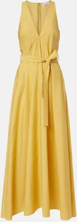 Brunello Cucinelli Belted cotton-blend maxi dress