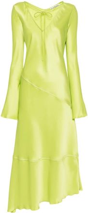 Acne Studios satin midi dress - women - Polyester/Acetate - 38 - Green