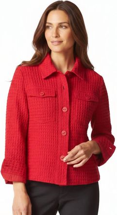 Habitat Honeycomb Shacket In Ruby