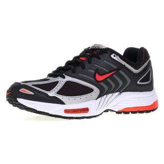 Nike Mens AIR Pegasus 2005 Sneaker, Black Bright Crimson Metallic Silver, 10.5 UK