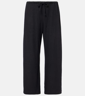 Leset Lauren jersey wide-leg sweatpants
