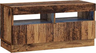 vidaXL Mueble De Tv Led Madera Envejecida Madera De Ingenier&iacute;a Vidaxl