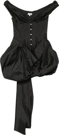 Staud Fabianne Zijden Mini Jurk - Dames - Feestkleedjes - Zwart - XS - Polyester - Kleedjes