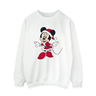 Disney Dames/Dames Minnie Mouse Kerst Sweatshirt (Wit)