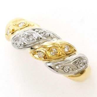 C&A Platinum Yellow Gold Yellow Gold (18K) Platinum 900 Band Ring (Pre-Owned)
