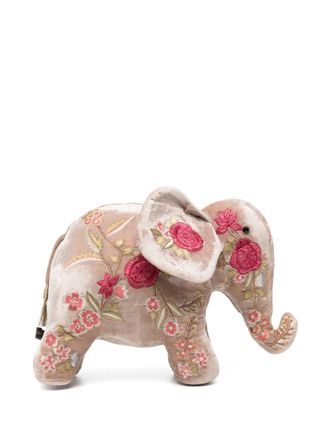 Anke Drechsel elephant embroidered soft toy - Neutrals
