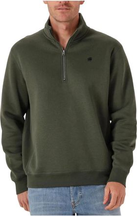 G-Star Premium Core Half Zip Sweater - Heren - Vesten met rits - Groen - S - Katoen - Hoodies & sweatvesten