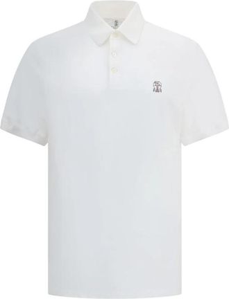 Brunello Cucinelli Polo Shirt met klassiek ontwerp - Heren - Polos - Wit - XL - Katoen - Tops