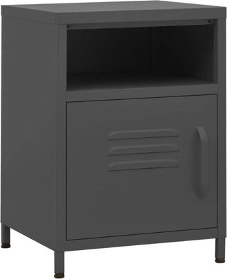 vidaXL Vidaxl - Nightstands 2 pcs Anthracite 35x35x51 cm Steel
