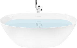 Beliani Ba&ntilde;era Independiente De Acr&iacute;lico Dise&ntilde;o Moderno 168 Cm Ba&ntilde;o Blanco Kollpa