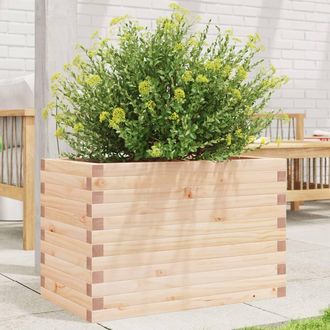 vidaXL Jardinera Madera Maciza De Pino 70x40x45,5 Cm Vidaxl