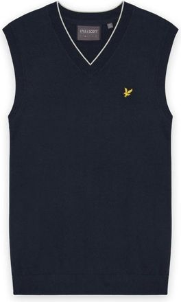Lyle & Scott Golf V Neck Light Weight Vest - Heren - Truien - Blauw - Maat: 2XL Katoen