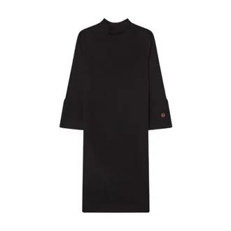 Busnel Dames, Jurken, Zwart, Maat: XL Wol