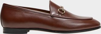 Gucci Jordaan Leather Horsebit Loafers
