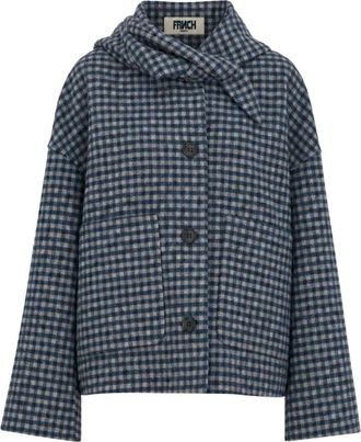 FRNCH Frnch - Sheffield Jas - Dames - Jassen - Blauw - Maat: S Wol