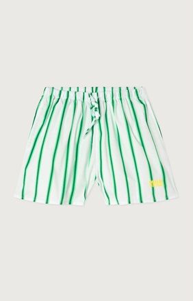 American Vintage Gestreepte short met elastische tailleband