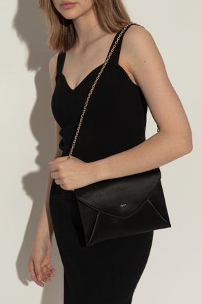 Max Mara Satin Clutch Envelope, Womens, Black