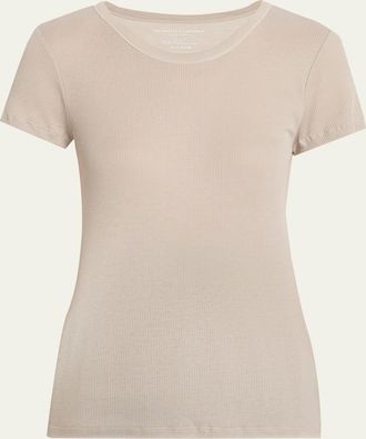 Majestic Filatures Lyocell Cotton Baby Rib Knit T-Shirt