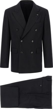 Lardini Blue Virgin Wool Two-Piece Mens Suit
