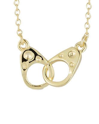 Glaze Jewelry 14K Over Silver Dainty Handcuff Necklace